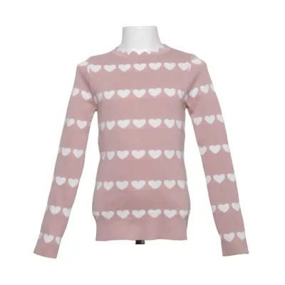 Sweater (Pink, White) from Kids Star Polyester, Viscose