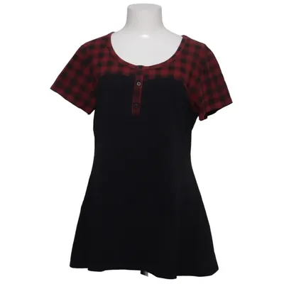 T-shirt (Zwart, Rood) van Rock Rebel by EMP Katoen, Elastaan