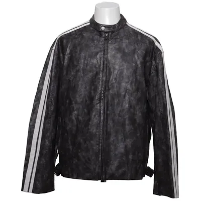 Jacket (Gray, White) from Topman Polyester, Polyurethane, Viscose