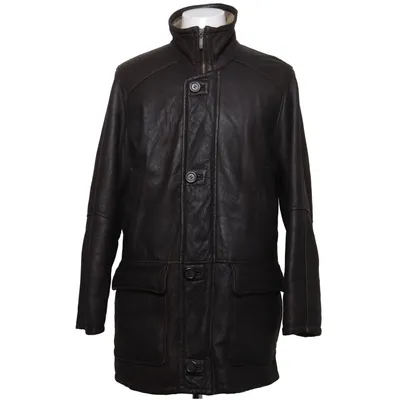 Shearling jas (Bruin) van Trapper Leer