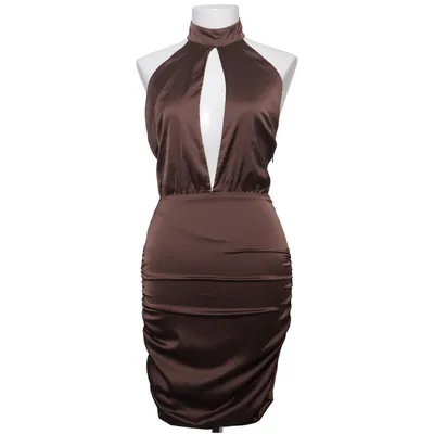 Halterneckklänning (Brun) från Bianca by Bianca Ingrosso Elastan, Polyester