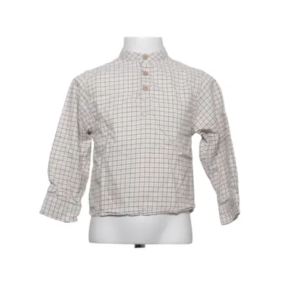 Blouse (Wit, Bruin) van Lil'Atelier Organisch katoen