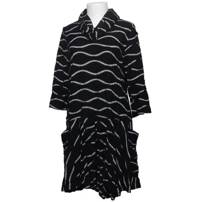 Dress (Black, White) from Ralston Cotton, Viscose