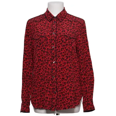 Blouse (Red, Black) from Coach Silk