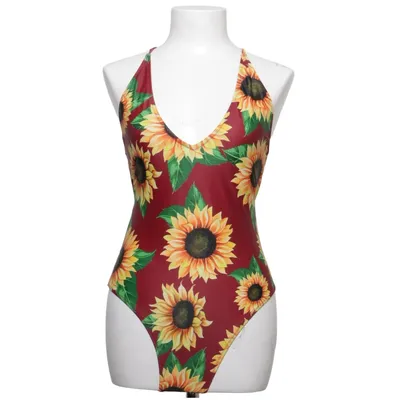 Swimsuit (Red, Multicolored) from Zaful Elastane, Polyester