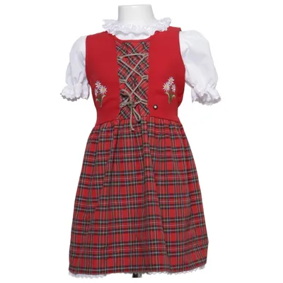 Dirndl (Rød, Hvid, Flerfarvet) fra Leni Tracht Bomuld