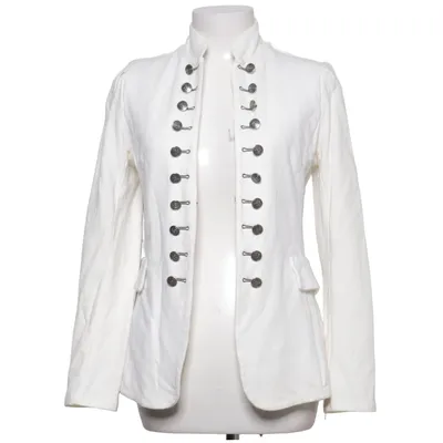 Blazer (Hvid) fra Chica London Bomuld, Elastan