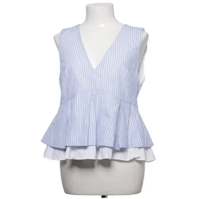 Peplum top (Blauw, Wit, Zwart) van Zara Trafaluc Collection Katoen
