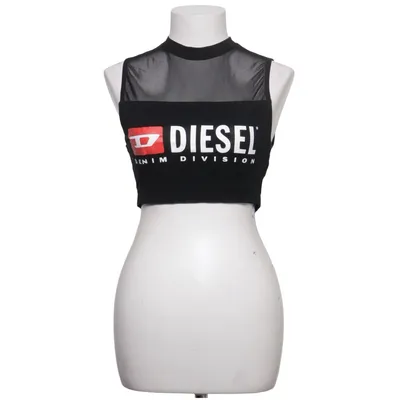 Crop top (Zwart) van Diesel Elastaan, Polyamide