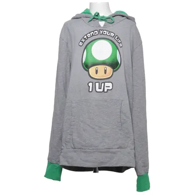Sweat à capuche (Gris, Vert, Multicolore) de Super Mario Coton