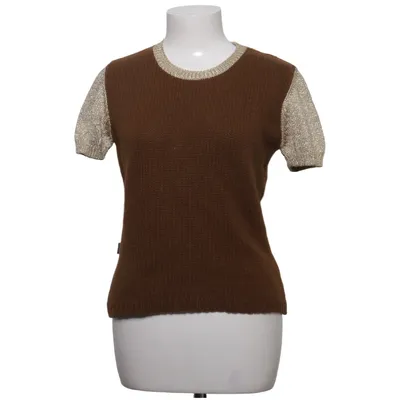 Top (Brown, Multicolored) from Moschino Jeans Acrylic, Angora, Nylon, Polyester, Viscose, Wool