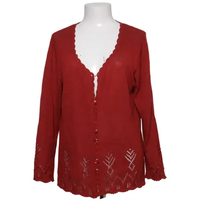 Cardigan (Rouge) de Queen Coton, Lin, Viscose