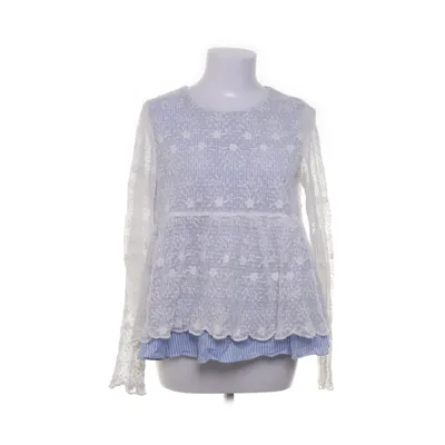 Bluse (Blå, Hvid, Flerfarvet) fra Zara Trafaluc Collection Bomuld