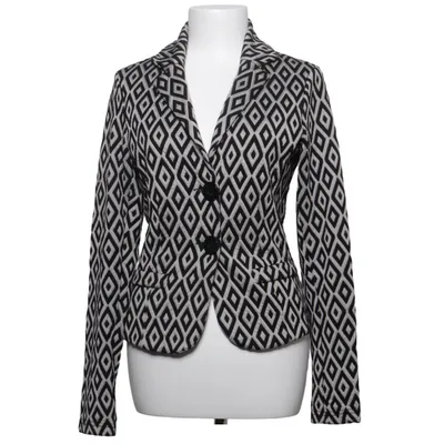 Blazer (Zwart, Beige) van Elvira Elastaan, Polyester, Viscose