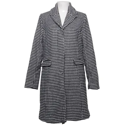 Coat (Black, White) from JYOTHI Polyester, Wool