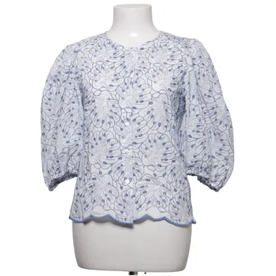 Blouse (Blue, White) from Reserved