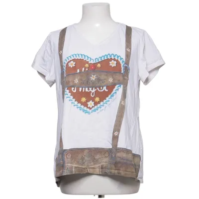 T-shirt (Blanc, Marron) de Kangaroos Coton, Élasthane