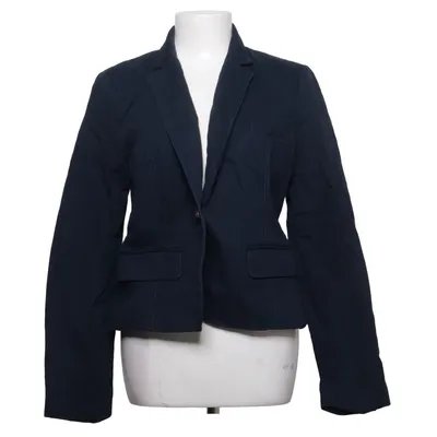 Blazer (Blue, Beige) from By Ti Mo Cotton, Polyester, Viscose