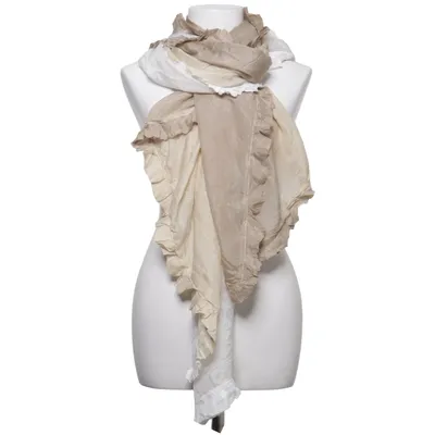 Shawl (Beige, White) from Bloom Copenhagen Silk