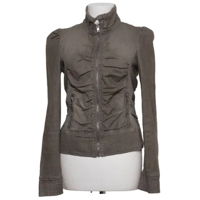 Jacke (Braun) von Linea Tesini Baumwolle, Elasthan