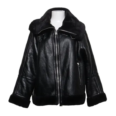 Shearling jacket (Black) from Topshop Petite Polyester, Polyurethane
