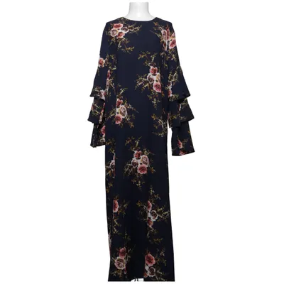 Långklänning (Blå, Flerfärgad) från Monica Fashion Elastan, Polyester