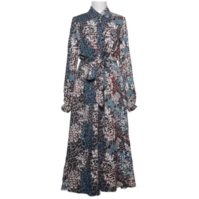 Blousejurk (Bruin, Grijs, Blauw) van Emoi Viscose