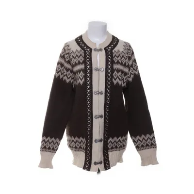 Cardigan (Brun, Hvid) fra Strikk Uld