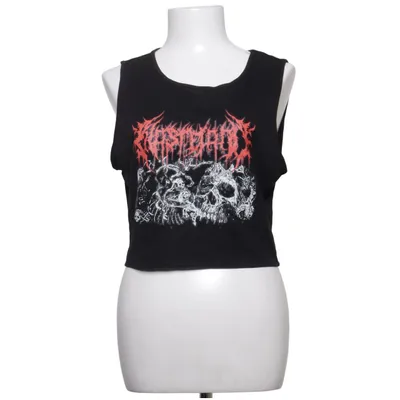 Crop top (Black) from Romwe Elastane, Polyester, Viscose
