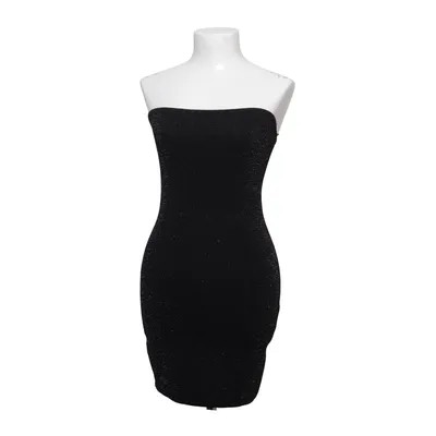 Klänning (Svart, Silverfärgad) från Garage Elastan, Polyester