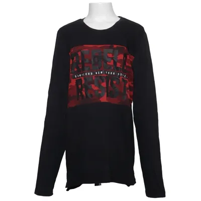 T-shirt à manches longues (Noir, Rouge) de Download Coton