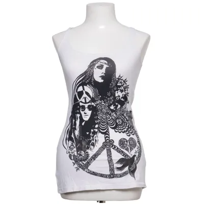Tank Top (White, Black) from Lauren Moshi Cotton, Elastane