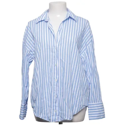 Shirt (Blue, White) from Zara Cotton