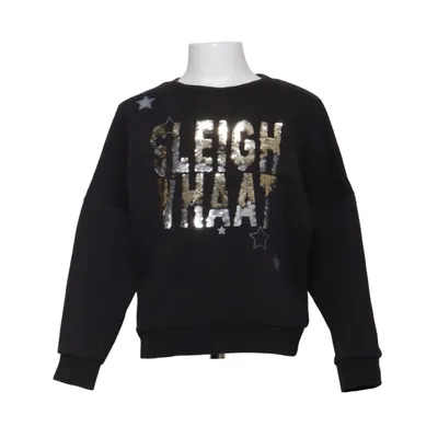 Sweatshirt (Noir) de Outfit Kids Coton, Élasthane, Polyester