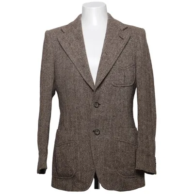 Blazer (Brown) from Harris Tweed Viscose, Wool