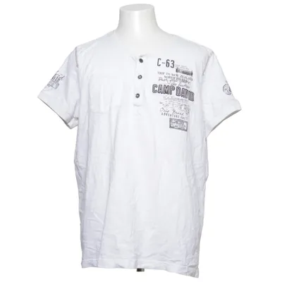 Henley shirt (Wit) van Camp David Katoen