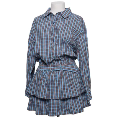 Skjortekjole (Blå, Brun, Hvid) fra Zara Bomuld