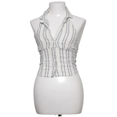 Halterneck top (Hvid, Blå) fra BDG by Urban Outfitters Bomuld, Polyester