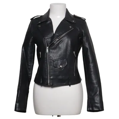 Bikerjacke (Schwarz) von AFTF Basic Polyester, Polyurethan