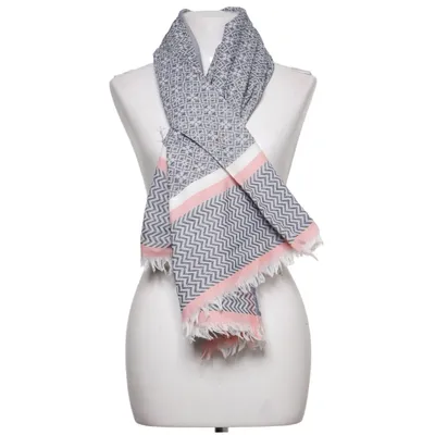 Sjaal (Blauw, Roze, Wit) van Maya Copenhagen Polyester