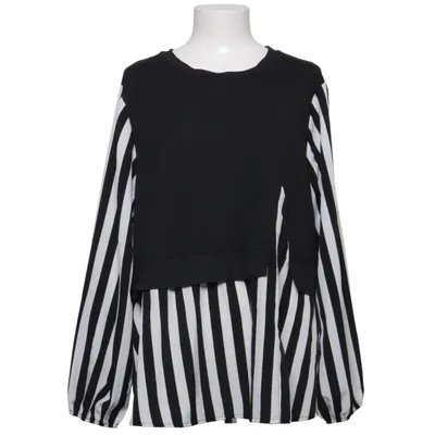 Blouse (Zwart, Wit) van Shein Curve Polyester