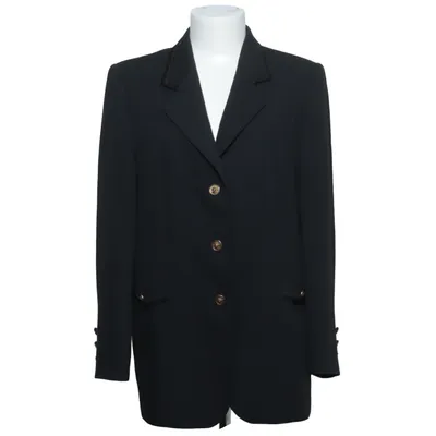 Blazer (Zwart) van Delmod Polyester, Viscose, Wol