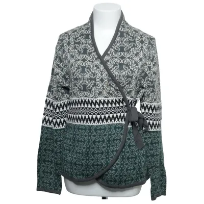 Omlottkofta (Grön, Vit, Svart, Flerfärgad) från Indiska Akryl, Bomull