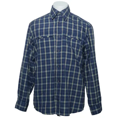 Flanellen overhemd (Blauw, Beige) van Vittorio Rossi