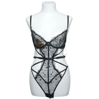 Lingerie body (Black) from Censored Cotton, Elastane, Metallic fiber, Polyamide, Polyester