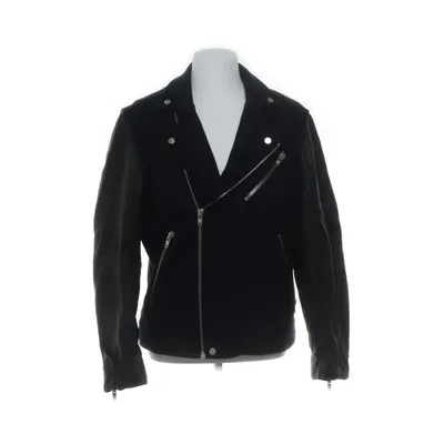 Biker jacket (Blue, Black) from Emilio Leather, Polyamide, Polyester, Wool