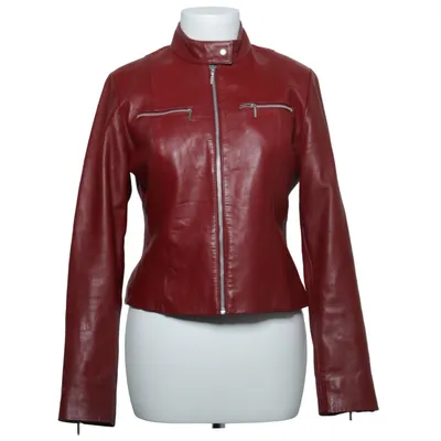 Veste en cuir (Rouge) Cuir, Polyester