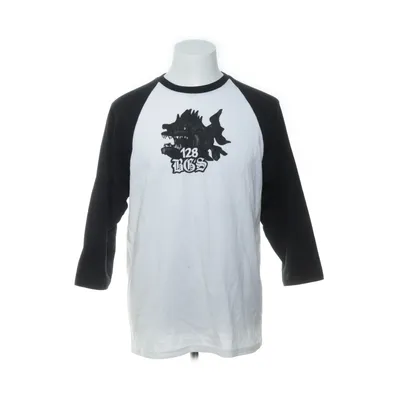 Baseballtröja (Vit, Svart) från Anvil Bomull