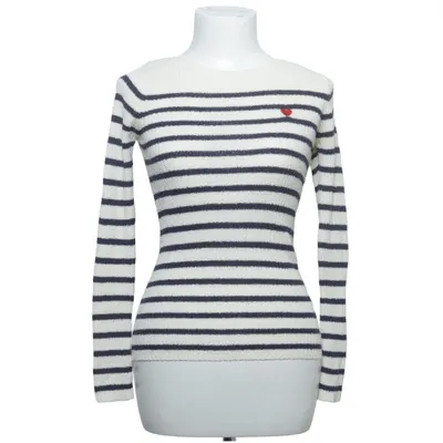 Sweater (White, Blue) from In April 1986 Acrylic, Polyamide