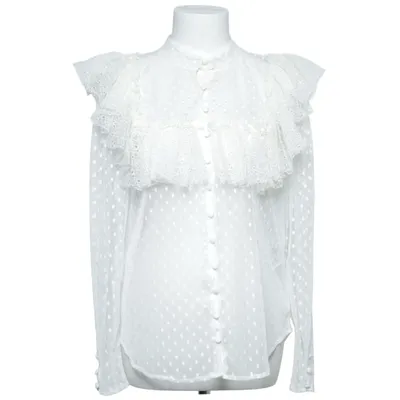 Blus (Vit) från Sandra Mansour x H&M Elastan, Polyamid, Polyester
